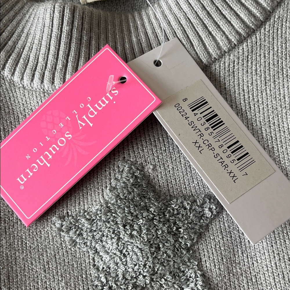 Simply Southern Gray Cropped Sweater - Picture 6 of 6